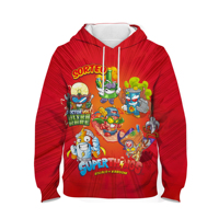 Dzieci Super Zings bluza z kapturem chłopcy dziewczęta Cartoon swetry z nadrukiem 3D dzieci Superzings bluza Harajuku Streetwear wiosna zima 5